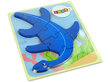 Koka puzle Dinozaurs Pterodactyl Pink Pliosaurs Blue cena un informācija | Puzles, 3D puzles | 220.lv