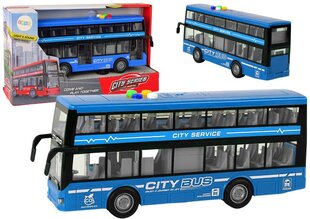 Двухэтажный автобус со световыми и звуковыми эффектами, синий цена и информация | Игрушки для мальчиков | 220.lv