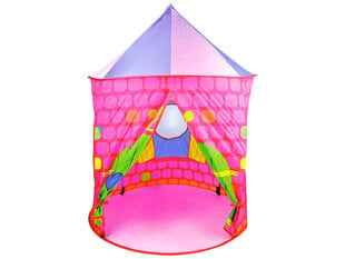 Rotaļu telts bērniem Princess Lean Toys, rozā, 80 cm x 80 cm x 105 cm cena un informācija | Bērnu rotaļu laukumi, mājiņas | 220.lv