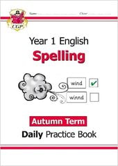KS1 Spelling Year 1 Daily Practice Book: Autumn Term cena un informācija | Grāmatas pusaudžiem un jauniešiem | 220.lv
