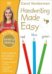 Handwriting Made Easy, Joined-up Writing, Ages 5-7 (Key Stage 1): Supports the National Curriculum, Handwriting Practice Book cena un informācija | Grāmatas pusaudžiem un jauniešiem | 220.lv