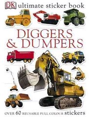 Diggers & Dumpers Ultimate Sticker Book cena un informācija | Grāmatas mazuļiem | 220.lv