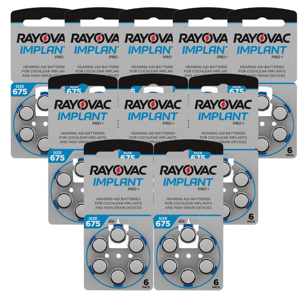 Rayovac Impant Pro+ 675, PR44 baterijas kohleārajiem implantiem, 60 gab. cena un informācija | Baterijas | 220.lv