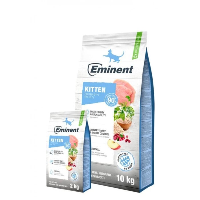 Eminent Kitten 34/20, bezglutēna kaķu barība kaķēniem, grūsniem un laktējošiem kaķiem/2kg цена и информация | Sausā barība kaķiem | 220.lv