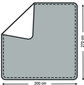 Belmarti Teflona ūdensnecaurlaidīgs gultas pārklājs, 200x270, pelēks цена и информация | Gultas pārklāji, pledi | 220.lv