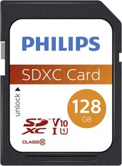 Philips SDXC Card 128GB Class 10 UHS-I U1 цена и информация | Карты памяти для мобильных телефонов | 220.lv