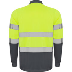 Vīriešu polo krekls paaugstinatas redzamības L/S dzelten-pelēks цена и информация | Рабочая одежда | 220.lv