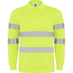 Vīriešu polo krekls paaugstinatas redzamības POLARIS L/S dzeltens цена и информация | Рабочая одежда | 220.lv