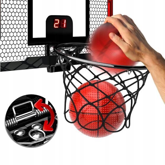 Interaktīvs bērnu basketbola dēlis 3in1 un plīša spilvens Cat, 50 cm цена и информация | Basketbola grozi | 220.lv