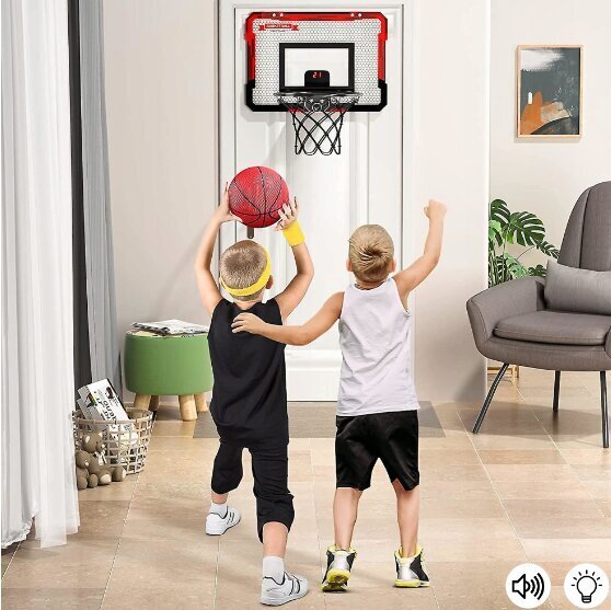 Interaktīvs bērnu basketbola dēlis 3in1 un plīša spilvens Cat, 50 cm цена и информация | Basketbola grozi | 220.lv