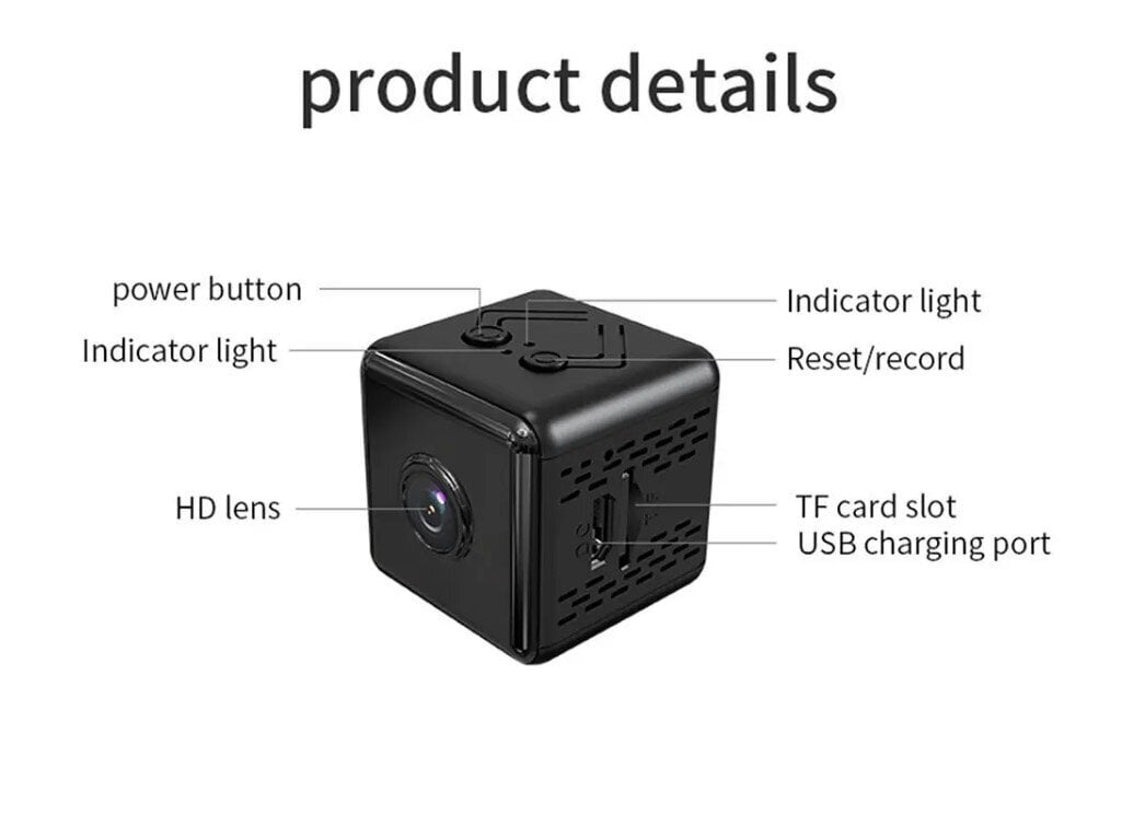Bezvadu viedā wifi Full HD novērošanas kamera LIVMAN AS02 cena un informācija | Novērošanas kameras | 220.lv
