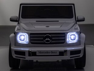 Детский электромобиль Mercedes-Benz G500 с музыкальным модулем, одноместный, белый цена и информация | Электромобили для детей | 220.lv