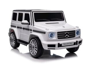 Bērnu vienvietīgs elektroauto Mercedes-Benz G500 ar mūzikas moduli, balts cena un informācija | Bērnu elektroauto | 220.lv
