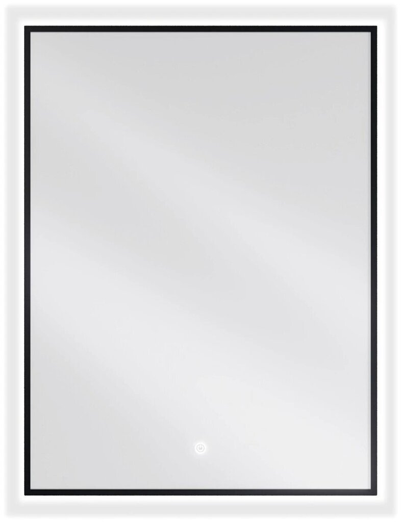 Vannas istabas spogulis Mexen Erma Black LED, melns cena un informācija | Vannas istabas spoguļi | 220.lv