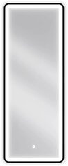 Vannas istabas spogulis Mexen Coro Black ar LED apgaismojumu, 45 x 120 cm, melns цена и информация | Зеркала в ванную | 220.lv