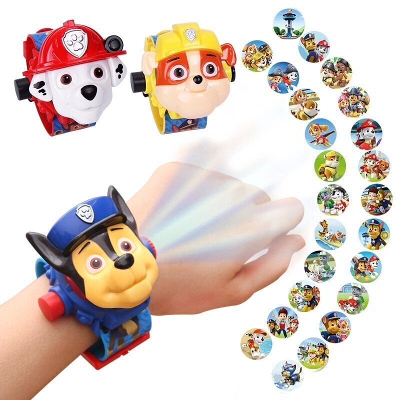 Pulkstenis ar projektoru bērniem Paw Patrol Rubble cena un informācija | Bērnu aksesuāri | 220.lv