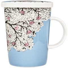 Porcelāna tējas krūze ar filtru, mandeļu ziedi 300ml - Royal Tea цена и информация | Стаканы, фужеры, кувшины | 220.lv