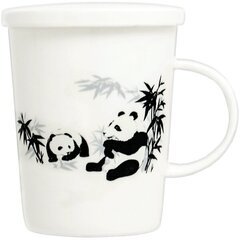 Tējas krūze ar filtru, porcelāna Panda 300ml - Royal Tea цена и информация | Стаканы, фужеры, кувшины | 220.lv