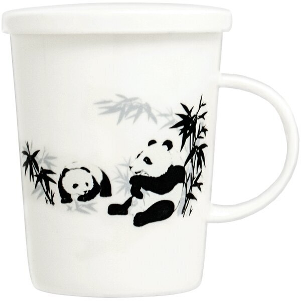 Tējas krūze ar filtru, porcelāna Panda 300ml - Royal Tea cena un informācija | Glāzes, krūzes, karafes | 220.lv