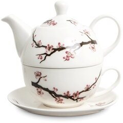 Tēja vienam, Sakura 400ml porcelāna tējas komplekts - Royal Tea cena un informācija | Glāzes, krūzes, karafes | 220.lv