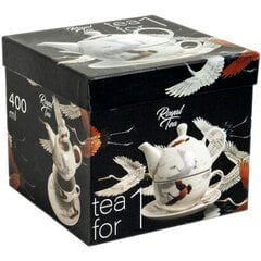Tēja vienam, porcelāna tējas komplekts Cranes 400ml - Royal Tea cena un informācija | Glāzes, krūzes, karafes | 220.lv