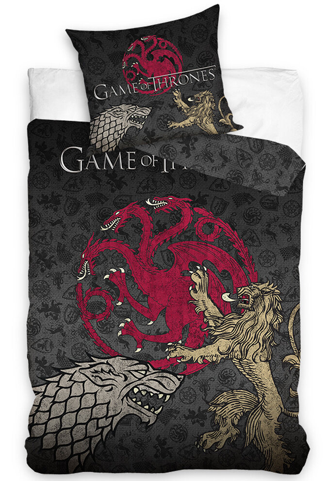 Gultas veļas komplekts Game of Thrones, 140x200 + 60x70, 2 daļu цена и информация | Gultas veļas komplekti | 220.lv