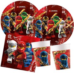 Vienreizējas lietošanas trauku komplekts - Lego Ninjago цена и информация | Праздничная одноразовая посуда | 220.lv