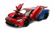 Transportlīdzeklis ar figūru Jada Toys Marvel Spiderman Ford GT un spilvenu Cat, 50 cm cena un informācija | Rotaļlietas zēniem | 220.lv