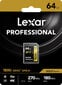 Lexar Pro 1800X Sdxc U3 V60 cena un informācija | Atmiņas kartes fotokamerām | 220.lv