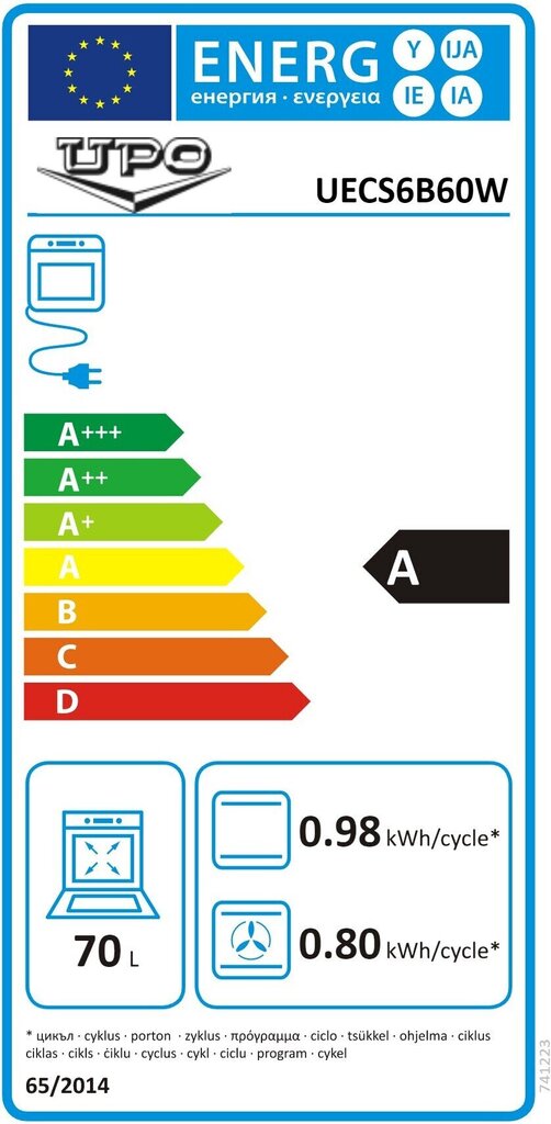 Upo UECS6B60W cena un informācija | Elektriskās plītis | 220.lv