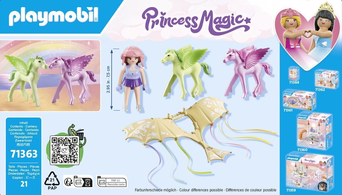 71363 PLAYMOBIL® Princess Magic Волшебная прогулка принцессы с жеребенком  Пегасом цена | 220.lv