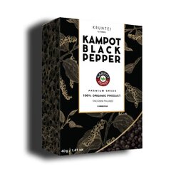 Melnie kampotas pipari Kampot, 40 g cena un informācija | Garšvielas, garšvielu komplekti | 220.lv