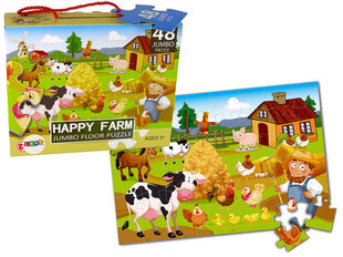 Puzle Lauku dzīvnieki Lean Toys, 48 d. cena un informācija | Puzles, 3D puzles | 220.lv