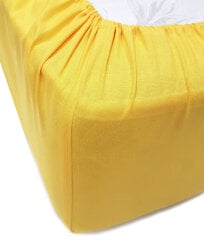 Детская хлопковая простынь на резинке, Yellow,140x70x20 см цена и информация | Простыни | 220.lv