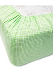 Kokvilnas palags ar gumiju, Light green, 160x80x20 cm cena un informācija | Palagi | 220.lv