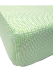 Kokvilnas palags ar gumiju, Light green, 200x90x20 cm цена и информация | Простыни | 220.lv