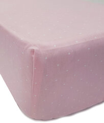 Kokvilnas palags ar gumiju, Pink, 120x60x10 cm cena un informācija | Palagi | 220.lv
