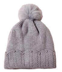 Зимняя шапка для женщин, 56-58 см, cерая цена и информация | Женские шапки | 220.lv