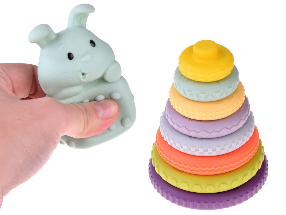 Sensorā rotaļlieta Piramīda Baby Toys, 9 gb. cena un informācija | Rotaļlietas zīdaiņiem | 220.lv