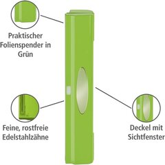 Wenko folijas griezējs 38 x 5,2 x 6,7 cm, gaiši zaļa cena un informācija | Virtuves piederumi | 220.lv