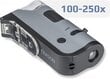 Carson MP-2250 Micrlip 100X-25x kabatas mikroskops ar viedtālruņa adapteri fotoattēliem un video цена и информация | Teleskopi un mikroskopi | 220.lv