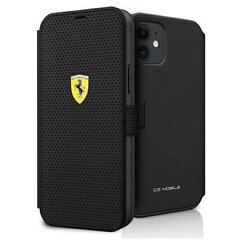 Ferrari FESPEFLBKP12SBK iPhone 12 mini 5,4" czarny|black book On Track Perforated цена и информация | Чехлы для телефонов | 220.lv