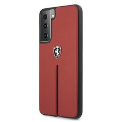 Ferrari FEOSIHCS21MRE S21+ G996 czerwony|red hardcase Off Track Leather Nylon Stripe цена и информация | Чехлы для телефонов | 220.lv