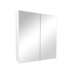 Piekarināms skapis ar spoguli vannas istabai BL-555, balts цена и информация | Шкафчики для ванной | 220.lv