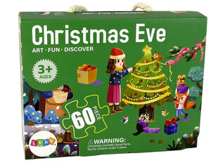 Puzle Ziemassvētki Christmas Eve Lean Toys, 60 d. cena un informācija | Puzles, 3D puzles | 220.lv