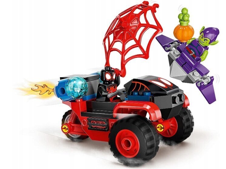 10781 LEGO Super Heroes Tech trīsritenis Zirnekļcilvēks un plīša spilvena kaķis, 50 cm цена и информация | Konstruktori | 220.lv