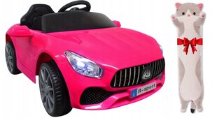 Vienvietīgs elektromobiļa kabriolets BMW B3 R-sport, rozā un plīša spilvens Cat, 50 cm cena un informācija | Bērnu elektroauto | 220.lv