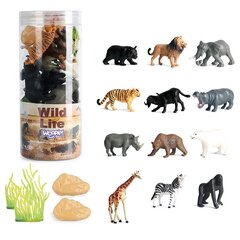 Savvaļas dzīvnieku figūriņu komplekts Woopie , 16 gab. cena un informācija | Rotaļlietas zēniem | 220.lv