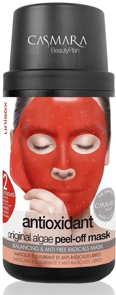 Algināta antioksidanta sejas maska ​​Casmara Antioxidant Algea Peel-Off Mask, 2 reizes cena un informācija | Sejas maskas, acu maskas | 220.lv