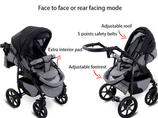 Universālie ratiņi 3in1 Boston Travel System, pelēki cena un informācija | Bērnu rati | 220.lv